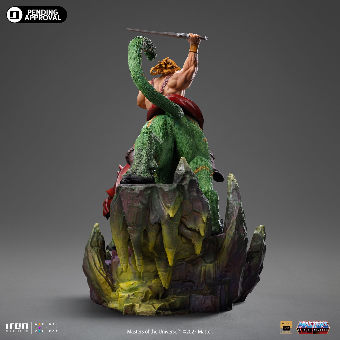 Iron Studios Masters of the Universe He-Man and Battle Cat Deluxe Art Scale 1/10 Statue