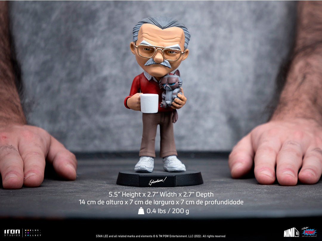 Iron Studios Marvel Stan Lee with Grumpy Cat POW! MiniCo Statue