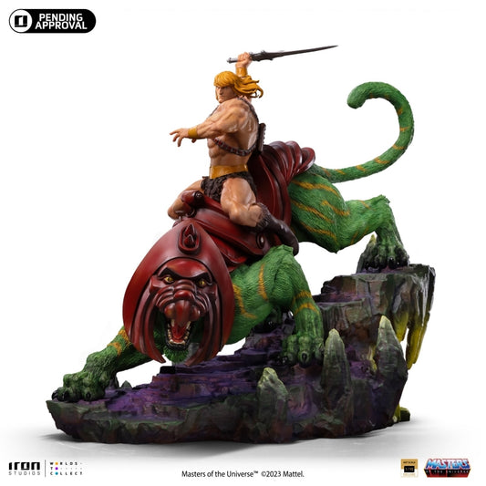 Iron Studios Masters of the Universe He-Man and Battle Cat Deluxe Art Scale 1/10 Statue