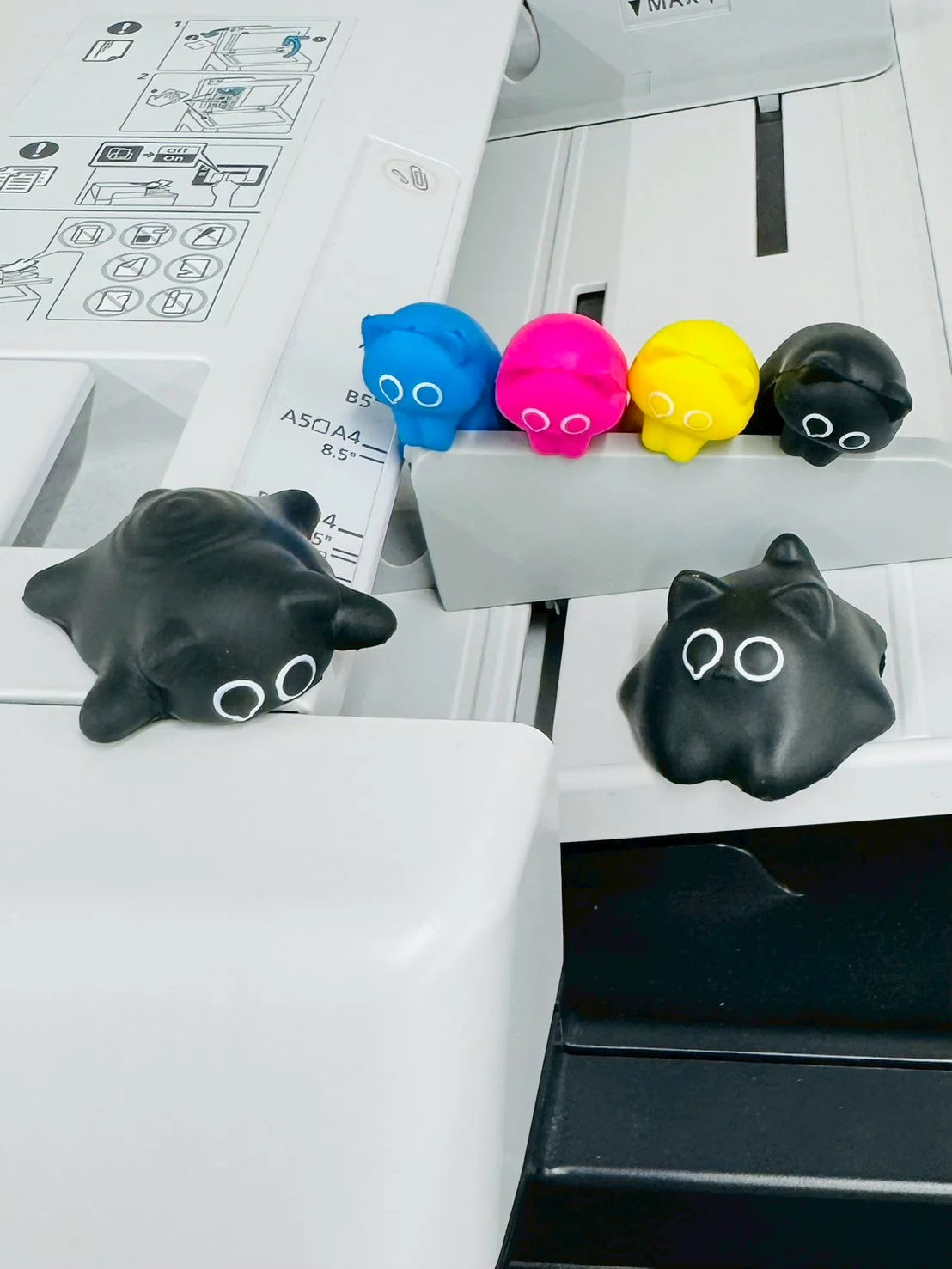 iBloom Liquid NEKO capsule cat squishy collection in CMYK colors scented slow rising kawaii stress relief fidget