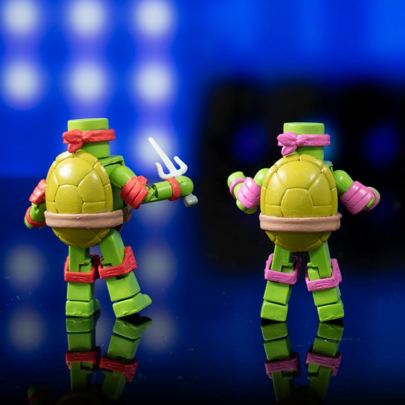 Diamond Select Toys Teenage Mutant Ninja Turtles Block Man Set SDCC 2024 Limited Retro Gaming Edition 4-Player Activatable Dolls