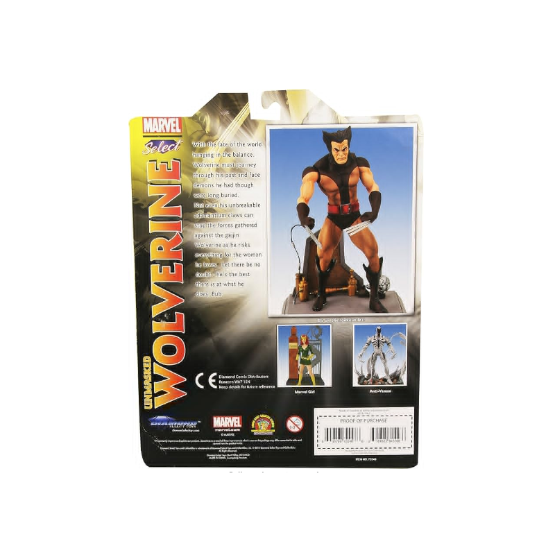 Diamond Select Toys Marvel Wolverine Brown Costume Unmasked Action Figure
