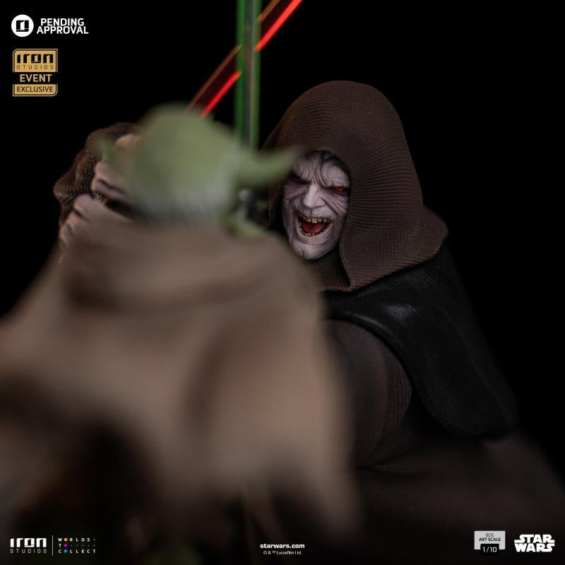 Iron Studios Star Wars Emperor Palpatine vs Yoda (2024 Event Exclusive) Art Scale 1/10 Statue