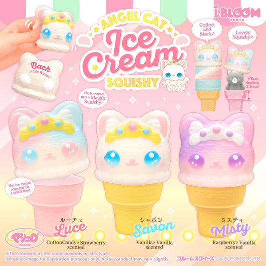 iBloom Squishy Angel Cat Ice Cream Kawaii Soft Scented Slow Rising Stress Relief