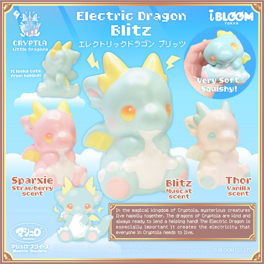 iBloom Squishy Electric Dragon Blitz Kawaii Soft Scented Slow Rising Stress Relief