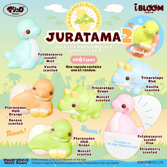 iBloom Squishy JURATAMA2 Jurassic Baby Dinosaur Surprise Egg Blind Box Kawaii Soft Scented Slow Rising Stress Relief