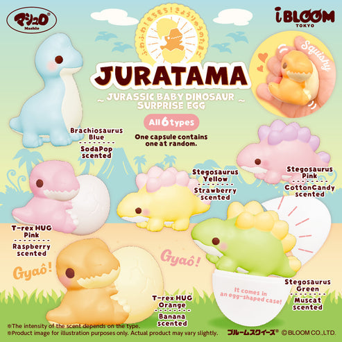 iBloom Squishy JURATAMA Jurassic Baby Dinosaur Surprise Egg Blind Box Kawaii Soft Scented Slow Rising Stress Relief
