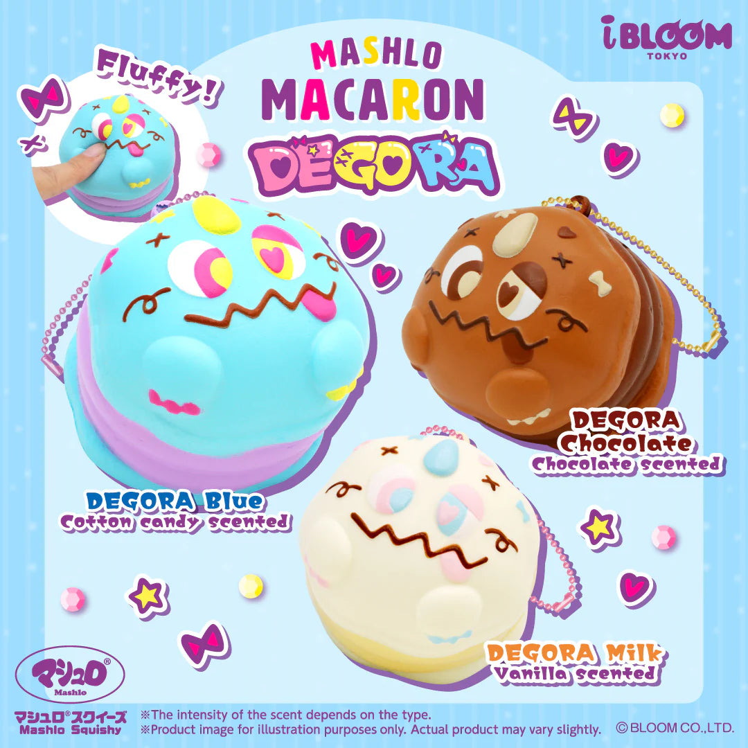 iBloom Squishy Mashlo Macaron Harajuku Monster DEGORA Kawaii Soft Scented Slow Rising Stress Relief