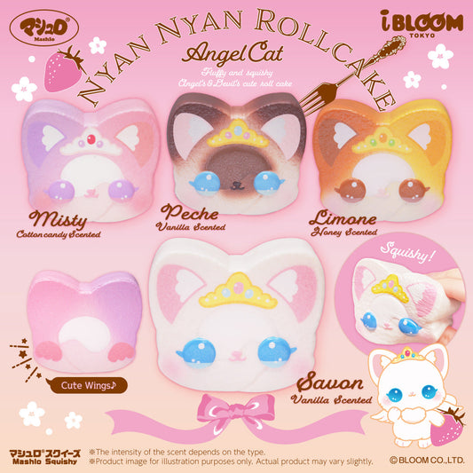 iBloom Squishy Nyan Nyan Roll Cake Angel Cats Kawaii Soft Scented Slow Rising Stress Relief