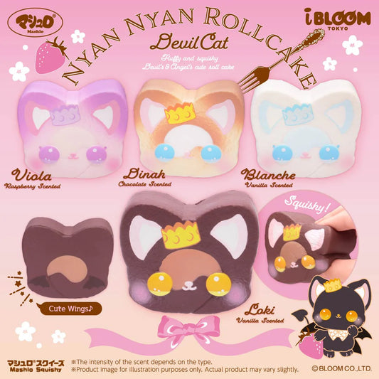 iBloom Squishy Nyan Nyan Roll Cake Devil Cats Kawaii Soft Scented Slow Rising Stress Relief