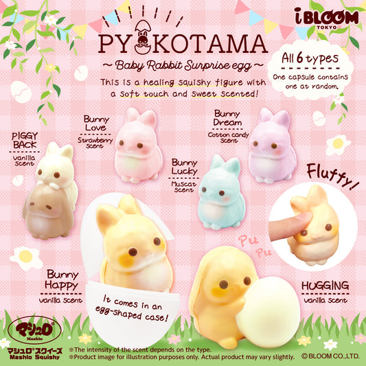 iBloom Squishy Pyokotama Surprise Egg Rabbit Blind Box Kawaii Soft Scented Slow Rising Stress Relief