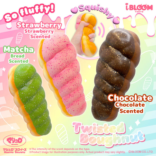 iBloom Squishy Twisted Doughnut Kawaii Soft Scented Slow Rising Stress Relief