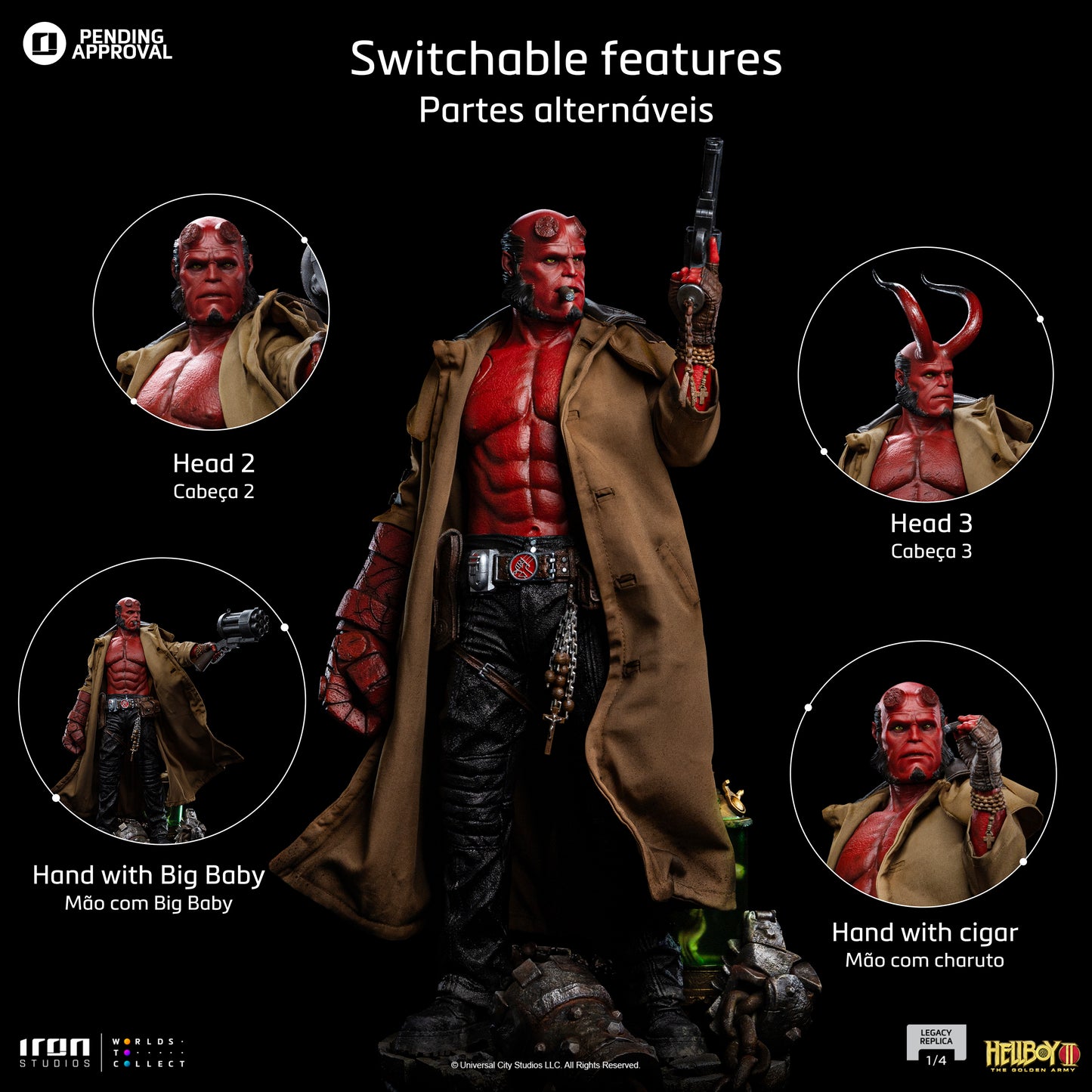 Iron Studios Hellboy Legacy Replica 1/4 Statue