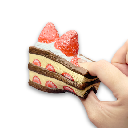 iBloom Squishy Mille-feuille aux fraises Coffee Kawaii Soft Scented Slow Rising Stress Relief