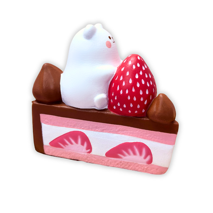 iBloom Squishy Big Strawberry Shortcake Strawberry chocolate cake Kawaii Soft Scented Slow Rising Stress Relief