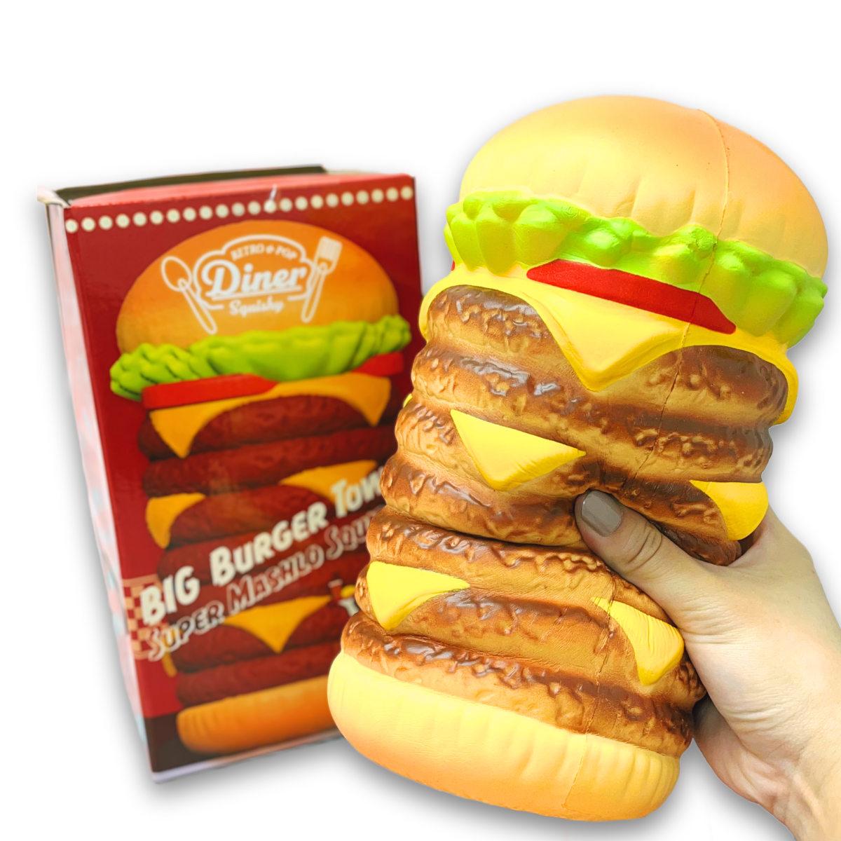 iBloom Squishy Big Burger Tower Kawaii Soft Scented Slow Rising Stress Relief