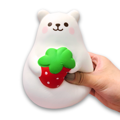 iBloom Squishy Marshmallow Bear Red Strawberry Kawaii Soft Scented Slow Rising Stress Relief