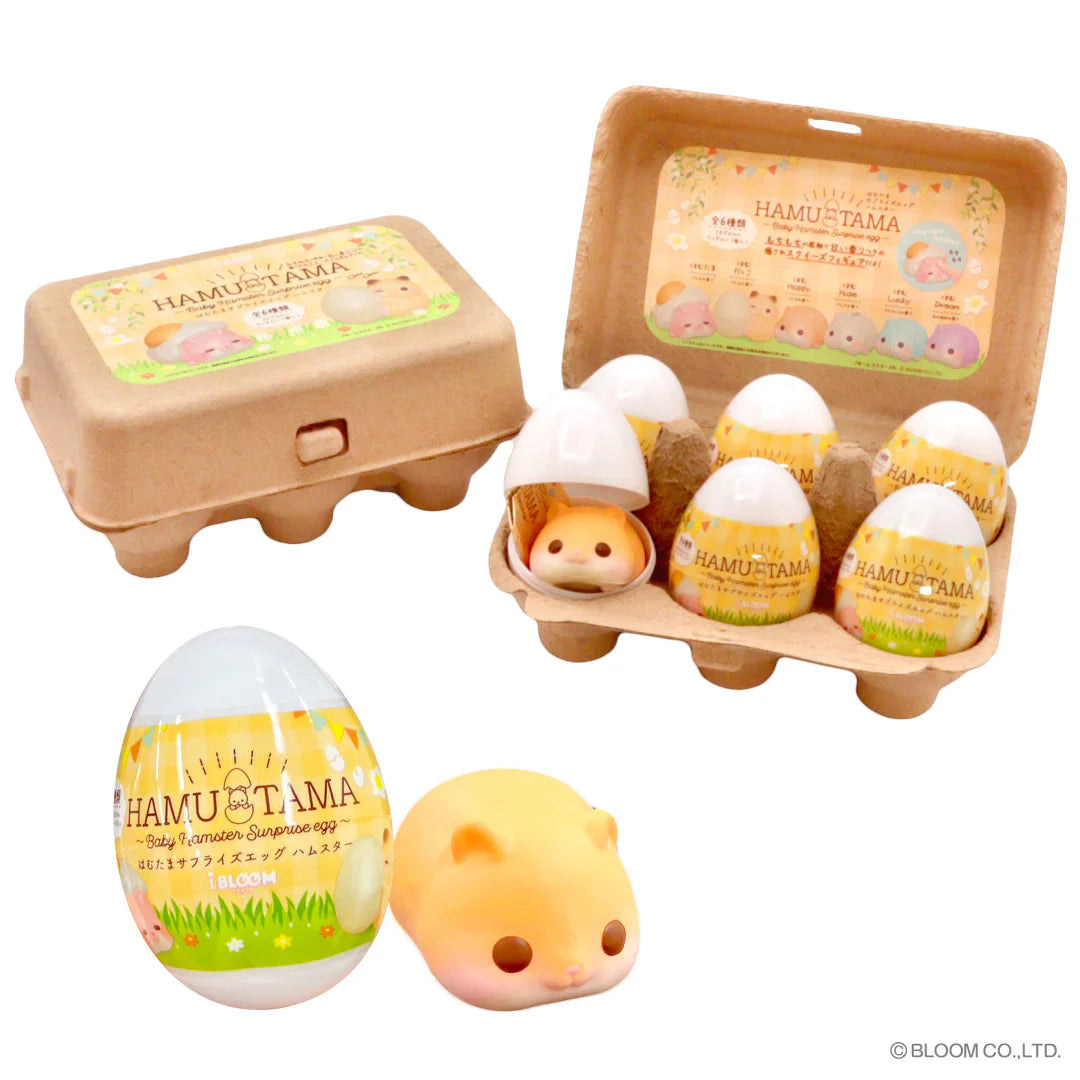 iBloom Squishy HAMUTAMA Baby Hamster Surprise Egg Blind Box Kawaii Soft Scented Slow Rising Stress Relief