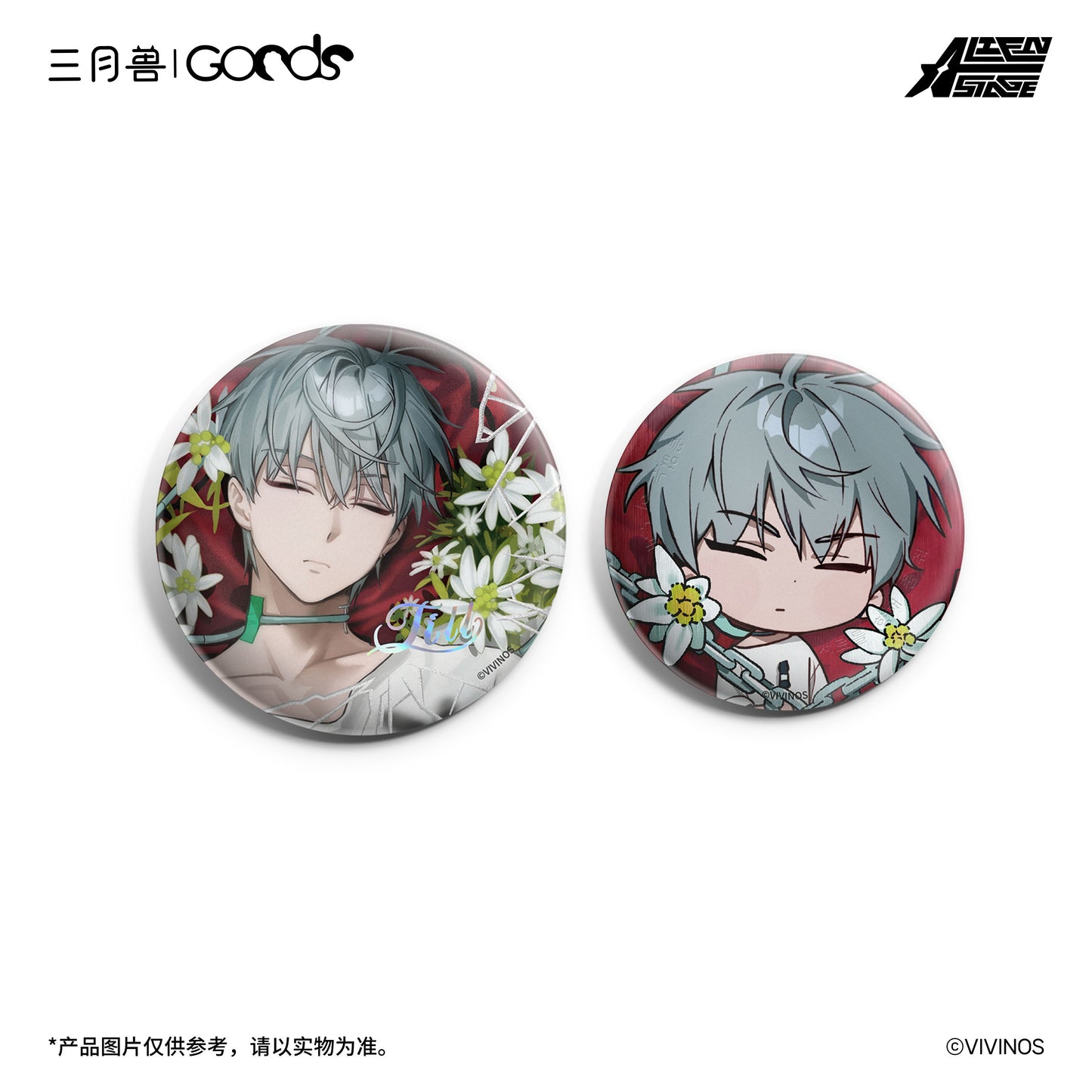 ALIEN STAGE Drowing Bloom Badge Set Anime Merch