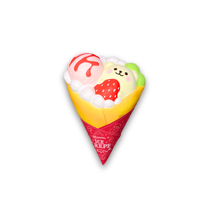 iBloom Squishy Marshmallow Bear’s Strawberry Crepe Mini Strawberry Kawaii Soft Scented Slow Rising Stress Relief