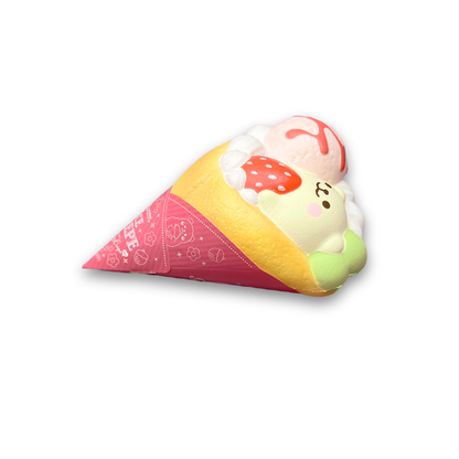 iBloom Squishy Marshmallow Bear’s Strawberry Crepe Mini Strawberry Kawaii Soft Scented Slow Rising Stress Relief