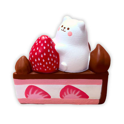 iBloom Squishy Big Strawberry Shortcake Strawberry chocolate cake Kawaii Soft Scented Slow Rising Stress Relief