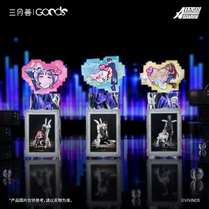 ALIEN STAGE DLC Love Hate & Fruity Heart Acrylic Fridge Magnet Blind Box Anime Merch