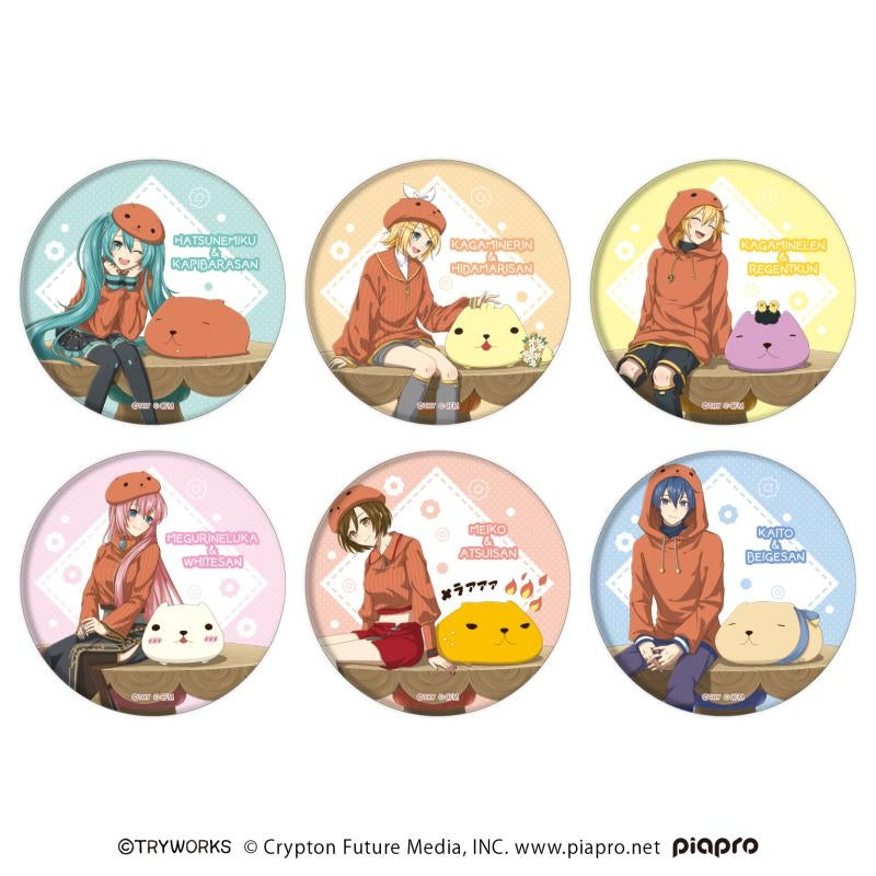 Capybara-san x Piapro Characters Original Illustration Badge 03 Blind Box Anime Merch
