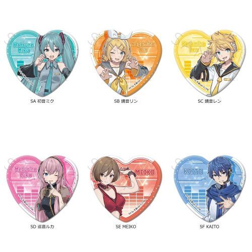 Hatsune Miku & Piapro Characters Heart Shape Can Badge Blind Box Vocaloid Anime Merch