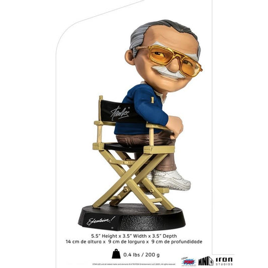 Iron Studios Marvel Stan Lee Blue POW! MiniCo Statue

