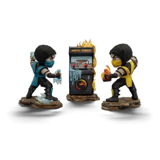 Iron Studios Mortal Kombat Scorpion vs Sub-Zero (Arcade Set 2024 Event Exclusive) MiniCo Statue
