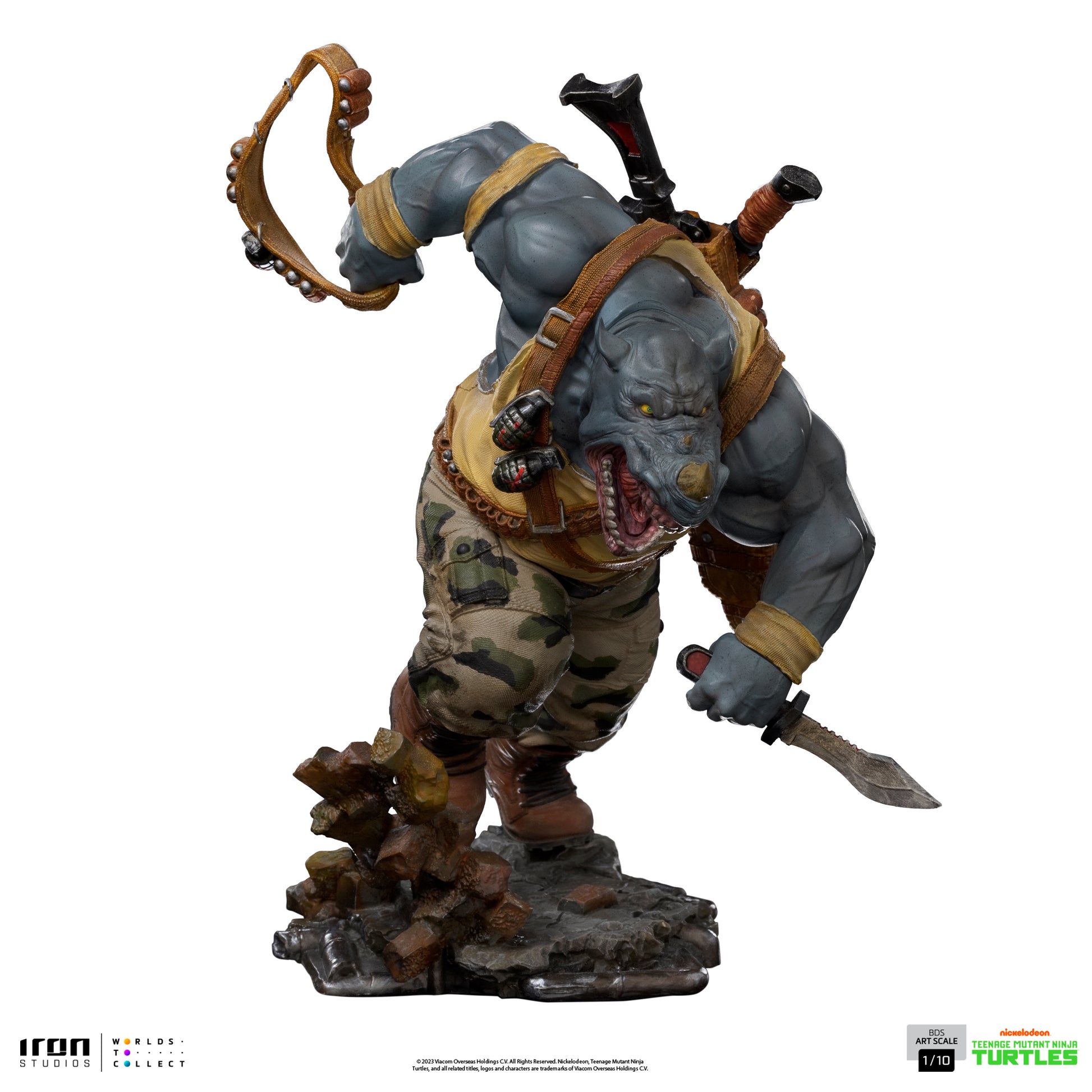 Iron Studios Teenage Mutant Ninja Turtles Rocksteady BDS Art Scale 1/10 Statue
