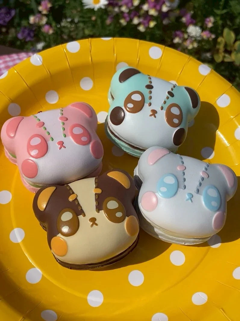 iBloom Squishy Mashlo Macaron Harajuku Bear Kawaii Soft Scented Slow Rising Stress Relief