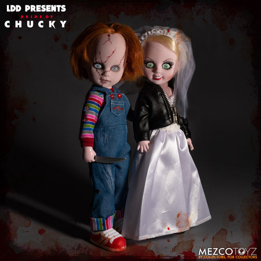 Mezco Living Dead Dolls Chucky and Tiffany Bride of Chucky LDD Figure Set