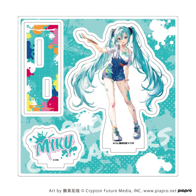 Piapro Characters Hatsune Miku Paint Ver. Original Illustration Acrylic Stand Plate Vocaloid Anime Merch