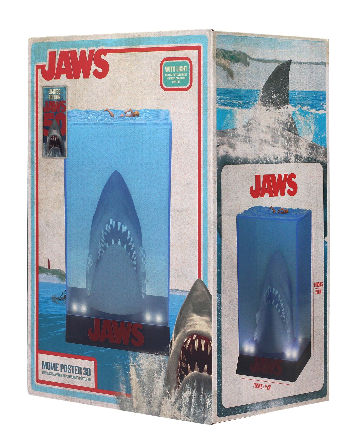 SD Toys Jaws 50th Anniversary Movie 3D Poster Statue