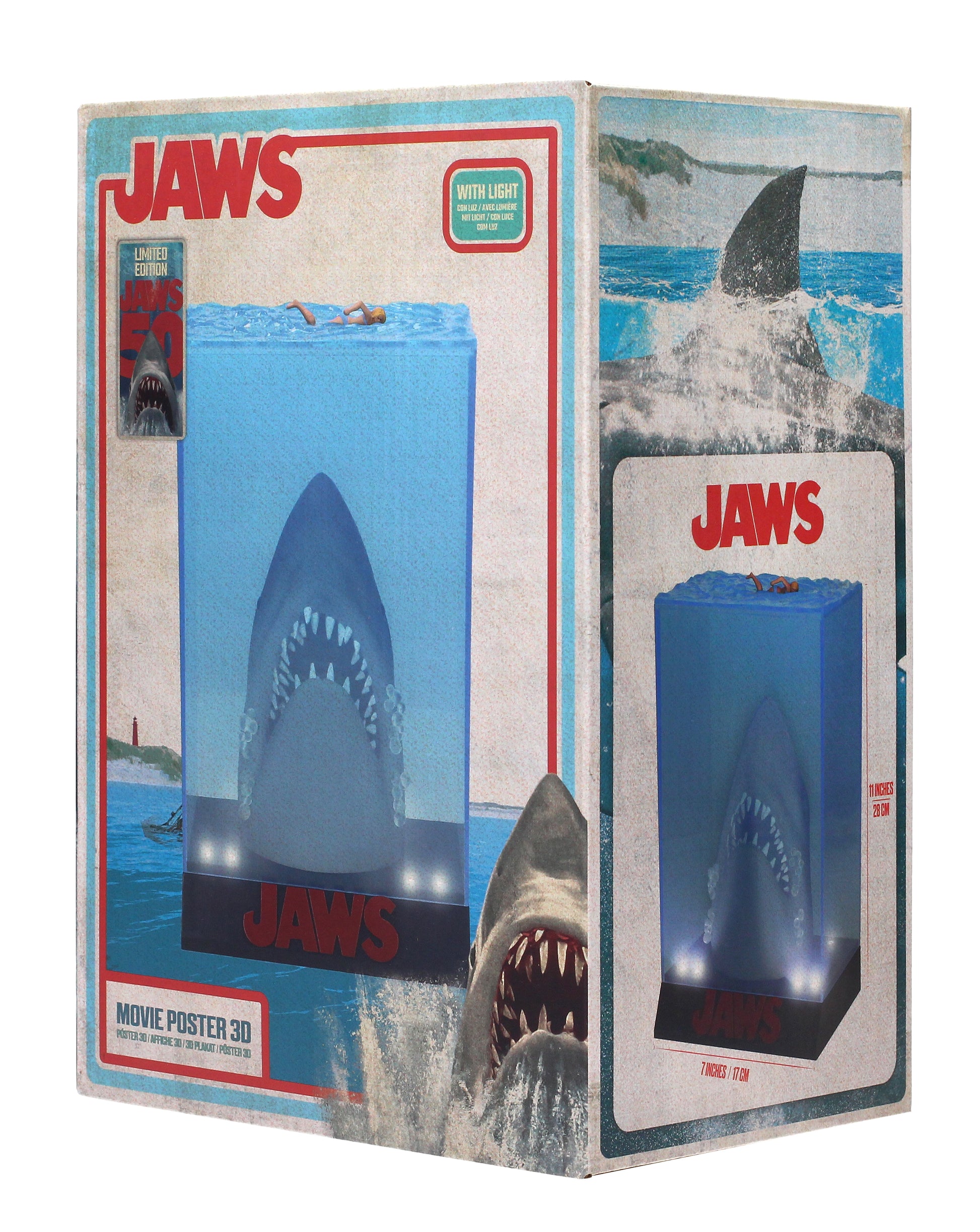 SD Toys Jaws 50th Anniversary Movie 3D Poster Statue