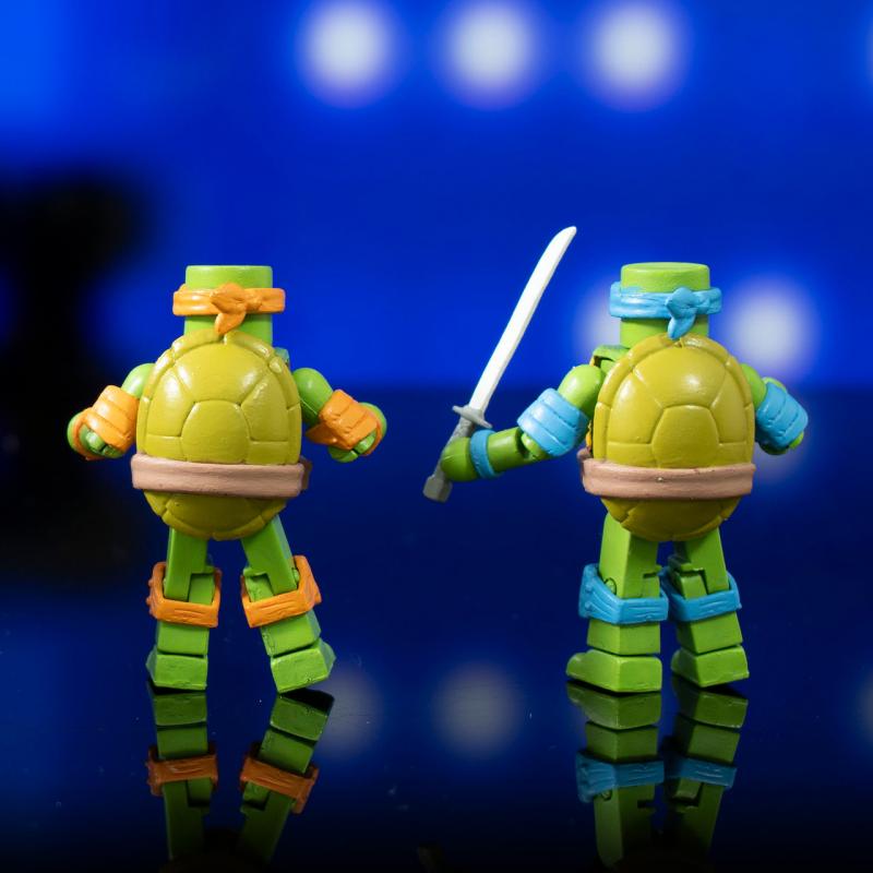 Diamond Select Toys Teenage Mutant Ninja Turtles Block Man Set SDCC 2024 Limited Retro Gaming Edition 4-Player Activatable Dolls