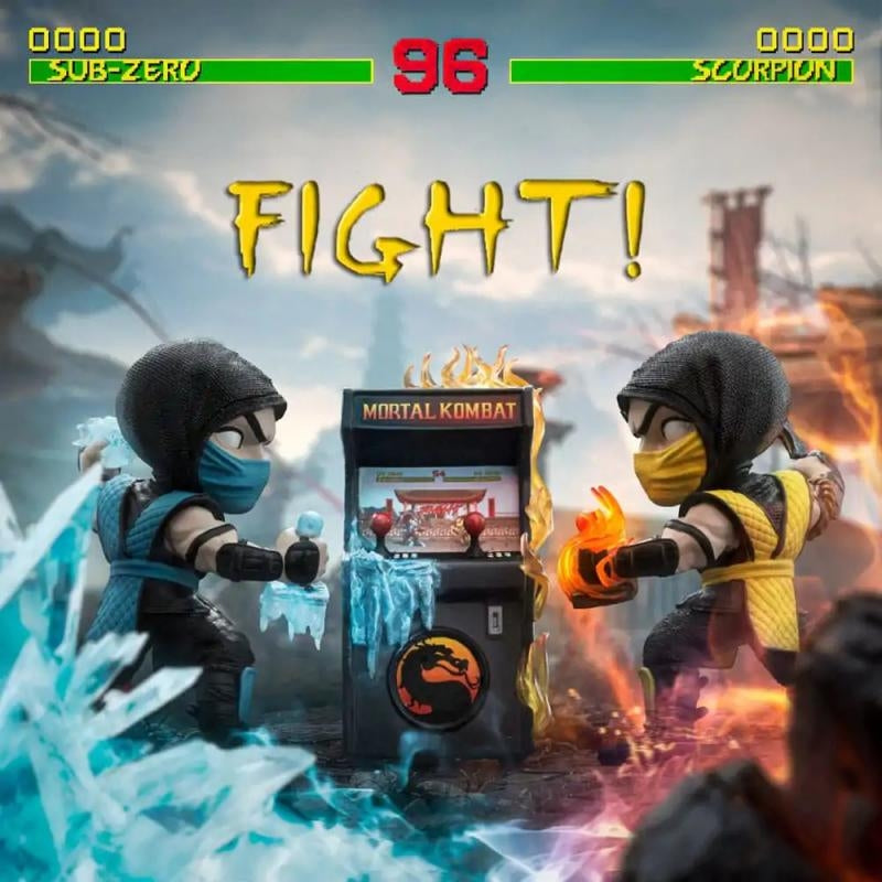 Iron Studios Mortal Kombat Scorpion vs Sub-Zero (Arcade Set 2024 Event Exclusive) MiniCo Statue