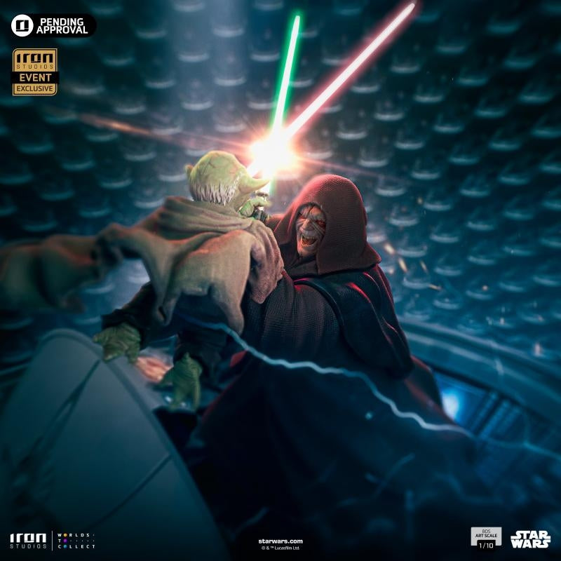 Iron Studios Star Wars Emperor Palpatine vs Yoda (2024 Event Exclusive) Art Scale 1/10 Statue