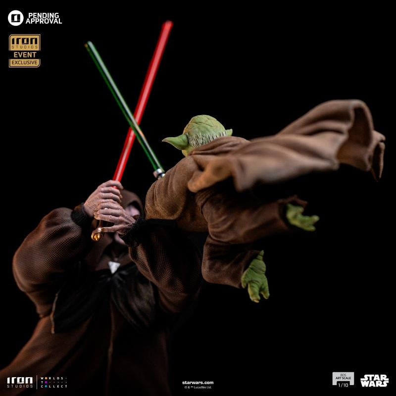 Iron Studios Star Wars Emperor Palpatine vs Yoda (2024 Event Exclusive) Art Scale 1/10 Statue