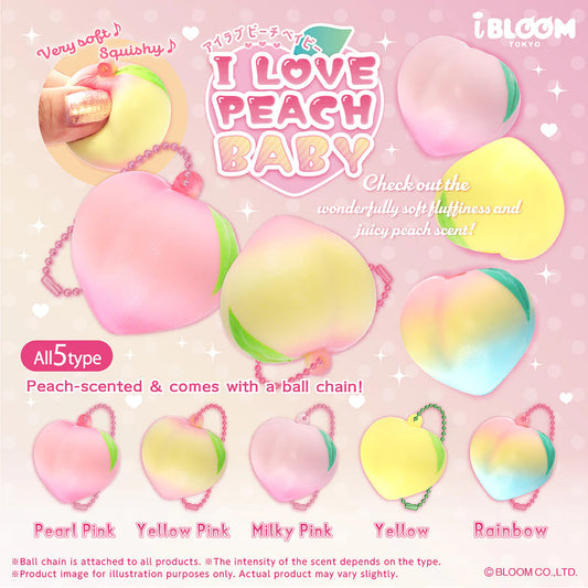 iBloom Squishy ★Capsule Toys★ I Love Peach Baby Kawaii Soft Scented Slow Rising Stress Relief