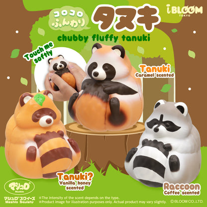 iBloom Squishy Chubby Fluffy Tanuki Kawaii Soft Scented Slow Rising Stress Relief