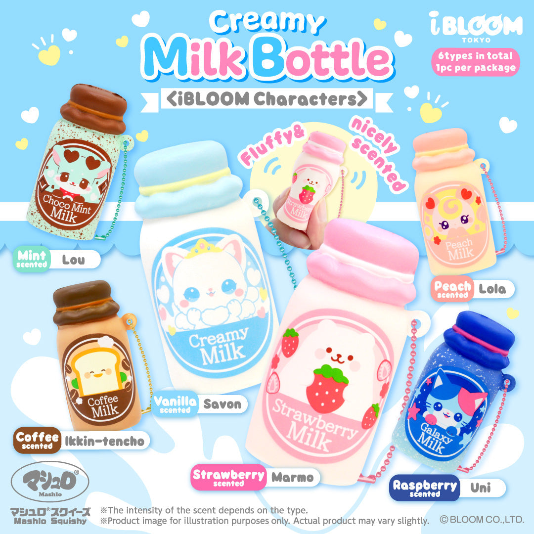 iBloom Squishy Creamy Milk Bottle Blind Box Kawaii Soft Scented Slow Rising Stress Relief