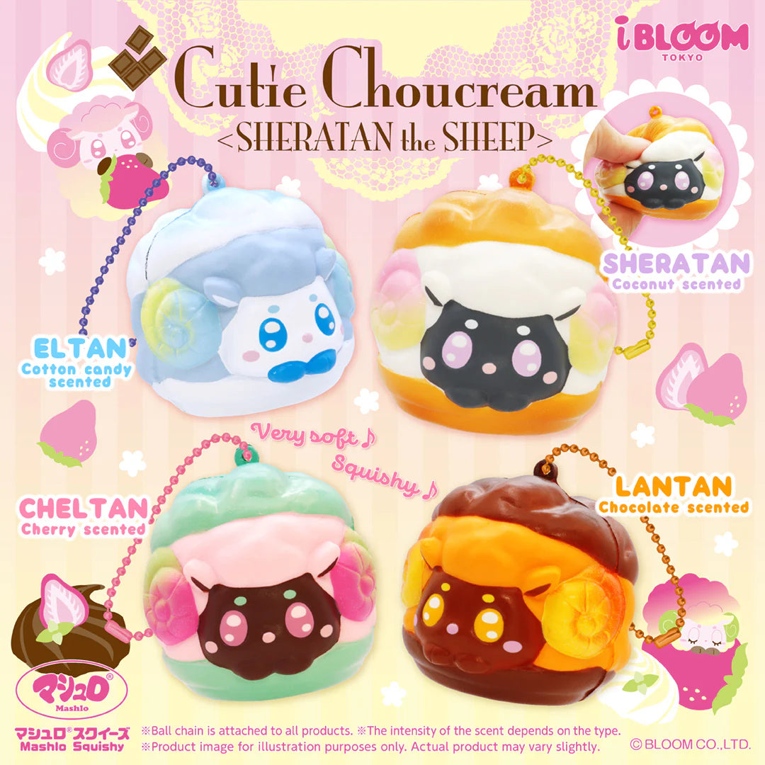 iBloom Squishy Cutie Chou à la Crème Sheratan the Sheep Kawaii Soft Scented Slow Rising Stress Relief
