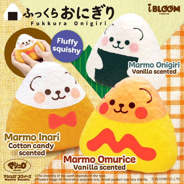 iBloom Fukkura Onigiri Marmo Squishy Soft Scented Slow Rising Rice Ball Squishy