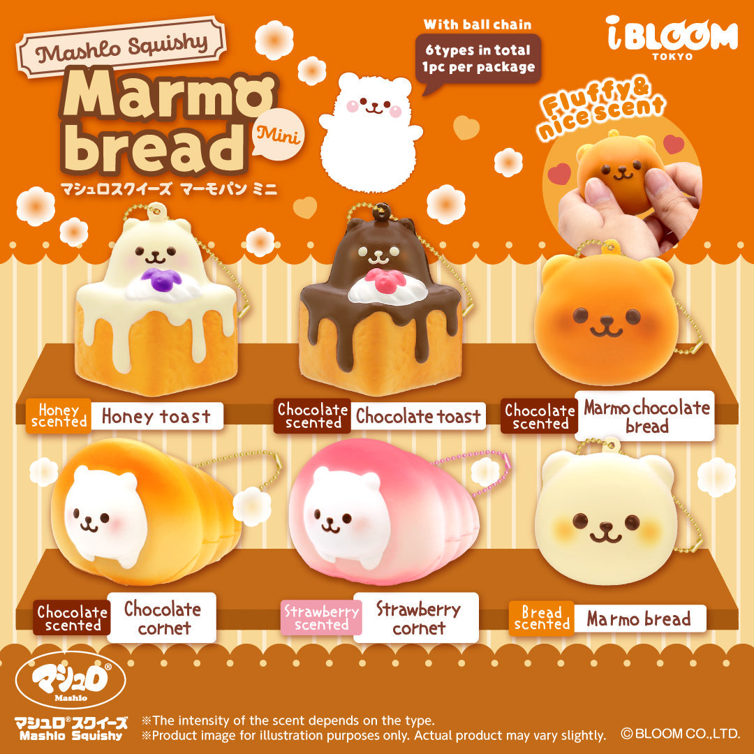 iBloom Squishy Marmo Bread Mini Blind Box Kawaii Soft Scented Slow Rising Stress Relief