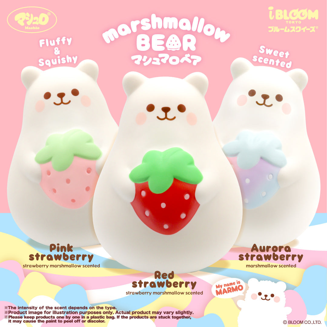 iBloom Squishy Marshmallow Bear Kawaii Soft Scented Slow Rising Stress Relief