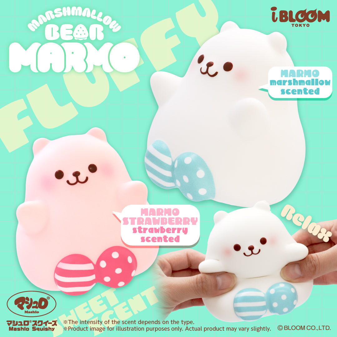 iBloom Squishy Marshmallow Bear Marmo Kawaii Soft Scented Slow Rising Stress Relief