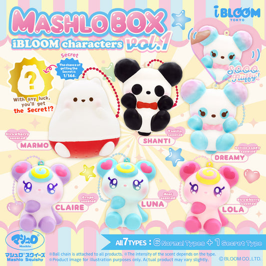 iBloom Squishy Mashlo Box iBLOOM Characters Vol.1 Blind Box Kawaii Soft Scented Slow Rising Stress Relief